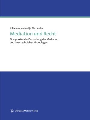 cover image of Mediation und Recht